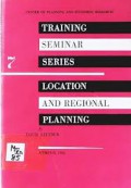 Training Seminar Series : location and regional planning